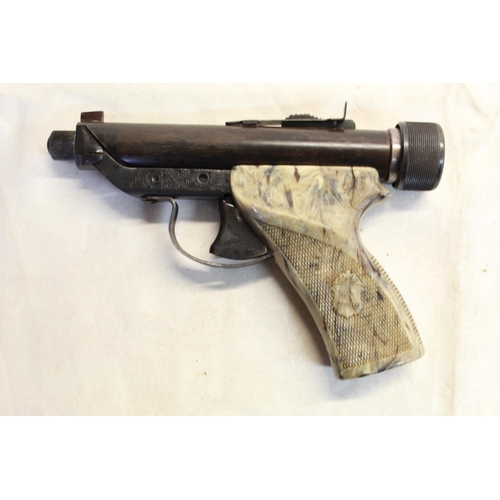 492 - HY score under lever .177 air pistol 2.7lb/ft with floral engravings