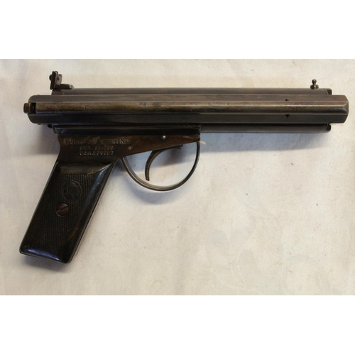 495 - Accles e shelvoke warrior side leaver air pistol SN:4919 1.5lb/ft