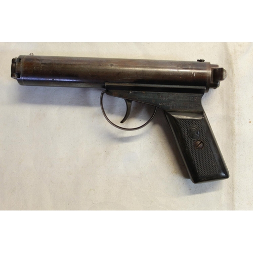 496 - Accles e shelove side lever .177 air pistol SN:1940 (no power)