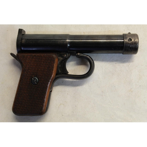 500 - Tell MKII D.R.G.M break barrel air pistol with wooden grips