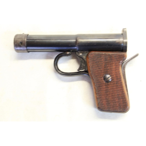 500 - Tell MKII D.R.G.M break barrel air pistol with wooden grips