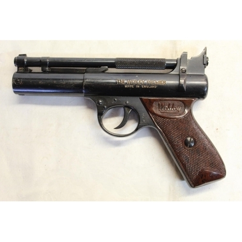 481 - Boxed Webley premier over lever .22 air pistol SN:897