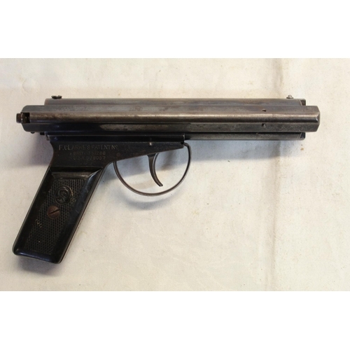 496 - Accles e shelove side lever .177 air pistol SN:1940 (no power)