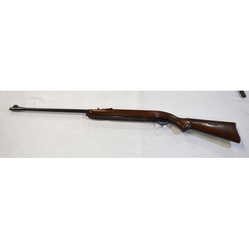 501 - A BSA under lever top loading .22 air rifle with BSA engraved into wood stock.