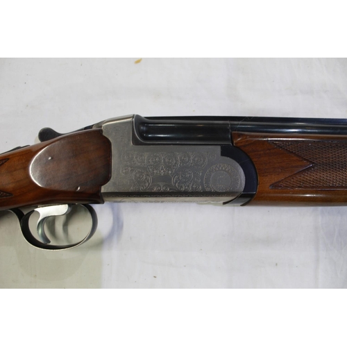 333A - A Marocchi 12 gauge over/under double barrel shot gun, single trigger with ejector. Serial No 121408... 