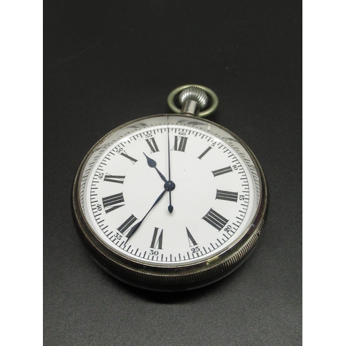 100 - Tissot retailed by Bravington's London keyless wound deck watch, white enamel dial with Roman numera... 