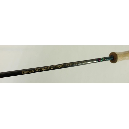 666 - Daiwa CF28 Graphite Trout two section rod with cloth bag