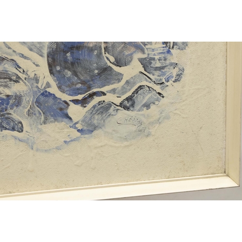 506 - C. Hessay (British C20th); 'Icy Image' (Frozen Shell Motive), oil on board, signed and dated 67, 45c... 