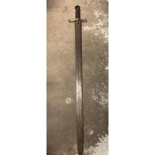 171a - Unusual leather handle cross guard sword with 38