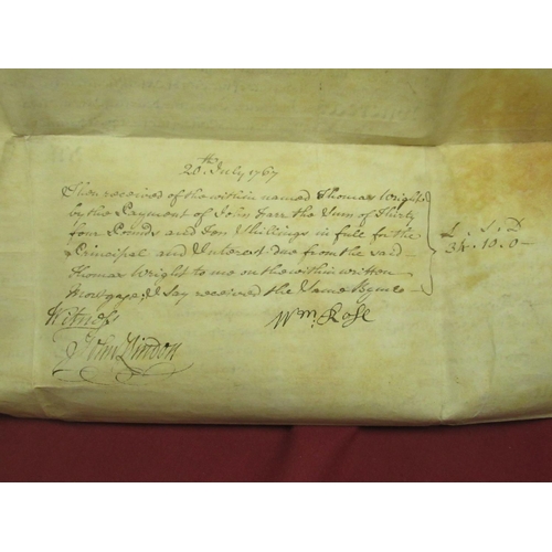 1299 - Geo.11 Indenture Tripartite 10th July 1749 for an agreement about 'Three cottages into four dwelling... 