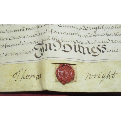 1299 - Geo.11 Indenture Tripartite 10th July 1749 for an agreement about 'Three cottages into four dwelling... 