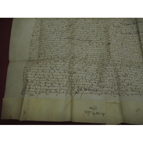 1294 - Indenture 19th Sept. 1599, ' R.Smith to Rd Dawson Conveyance of Sandbody' with wax seal