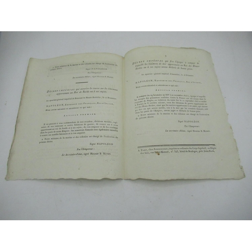 1318 - Circa 1800 Bulletin Des Lois No.73 Decrets Imperiaux Relatifs aux Prises et Armemens en Course, issu... 