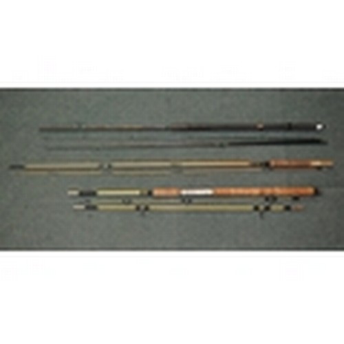 77 - 4 carbon fibre 2 piece fishing rods - modern Shakespeare 12ft 