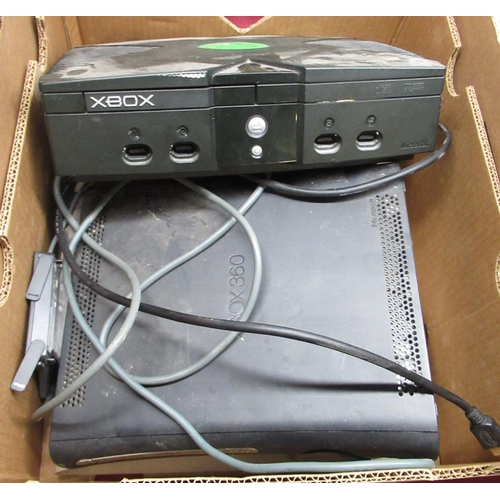 1111 - Xbox and Xbox 360 consoles, with Guitar Hero Guitar, controllers and attachments, Xbox, Xbox 360 and... 