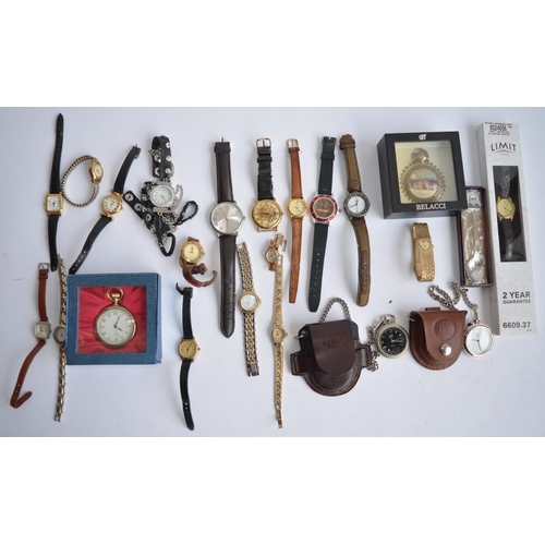 787 - A collection of wrist and pocket watches from YESS, Sekonda, Jean Pierre, Belacci etc.