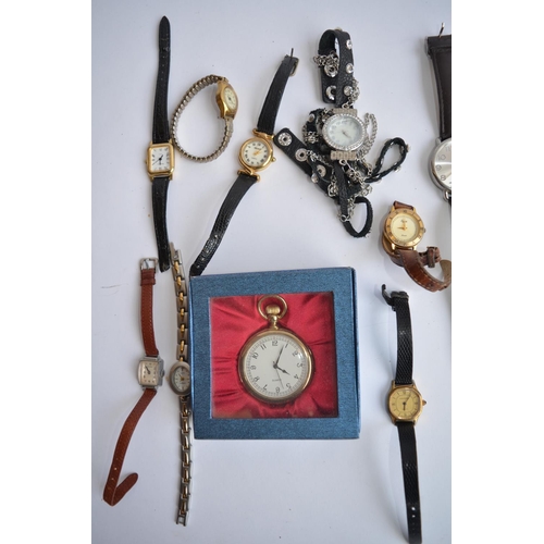 787 - A collection of wrist and pocket watches from YESS, Sekonda, Jean Pierre, Belacci etc.