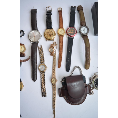 787 - A collection of wrist and pocket watches from YESS, Sekonda, Jean Pierre, Belacci etc.