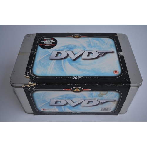 792 - A cased collection of James Bond 007 DVDs in presentation tin by MGM. 20 films upto and including Di... 