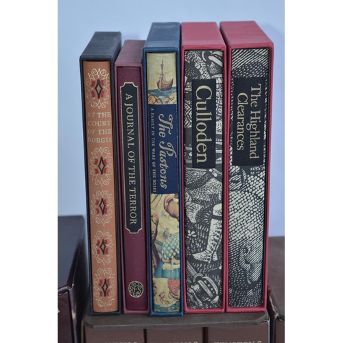 793 - A collection of Folio Society books, with slip cases:
Winston Churchill 1-6, The Highland Clearances... 