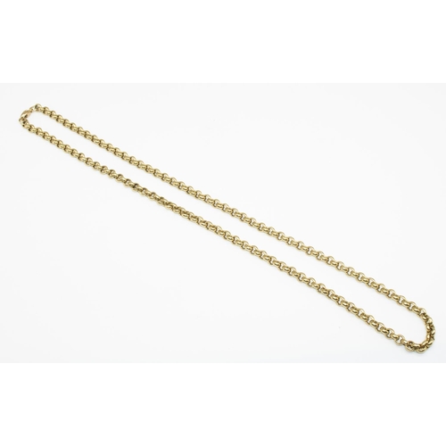 1008 - 9ct yellow gold belcher chain necklace, stamped 375, L56cm, 41.3g