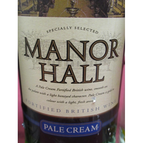 454 - .7l de Keyzer export quality gin, 75cl bottle of Martini extra dry Vermouth, 1l bottle of Manor Hall... 