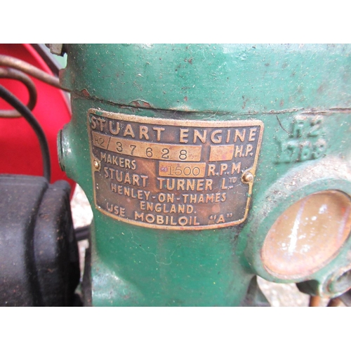 1143 - Stuart Turner ltd Type A6R2 stationary engine with galvanised bucket containing spares