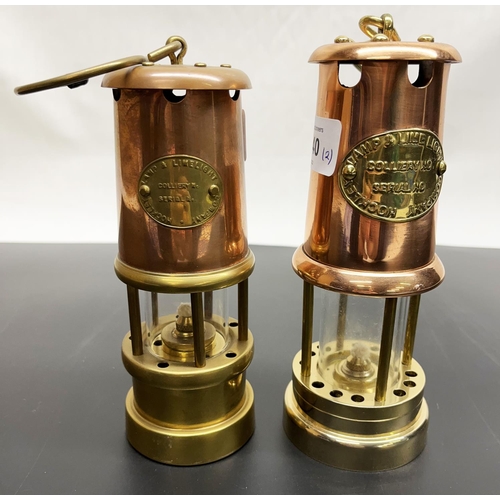 1140 - Two reproduction Miners lamps