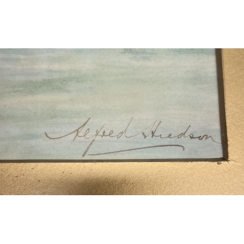 710 - Alfred Hudson, pair of late C19th seascape watercolours, signed, W28cm H21.5cm, pair of C20th colour... 