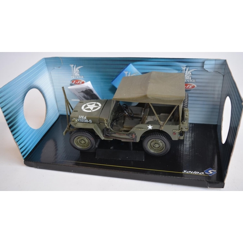 807 - A rare boxed Solido 1/18 Willy's Jeep model (body die-cast) with wire cutter.