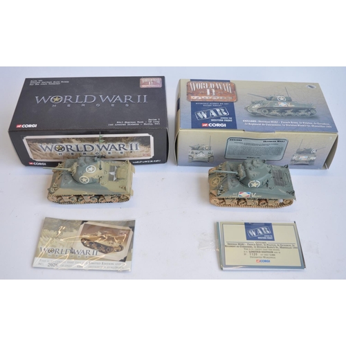 809 - A collection of mostly boxed 1/50 die-cast tank models, by Corgi, Solido, Victoria, Atlas Editions e... 