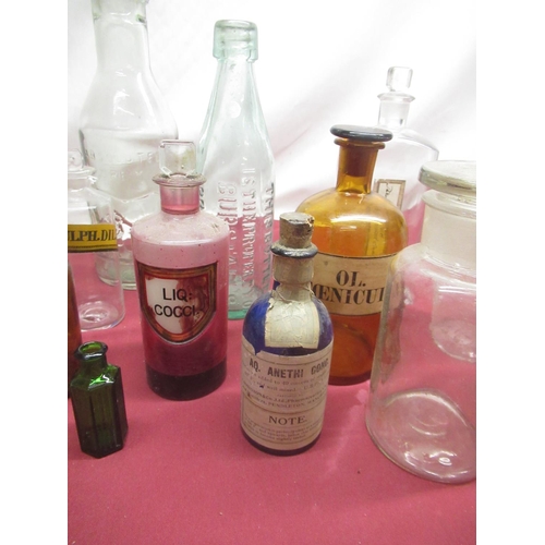 756 - Pharmaceutical, chemist and condiment bottles inc. Patersons camp coffee & chicory bottle, Dr. Adolf... 