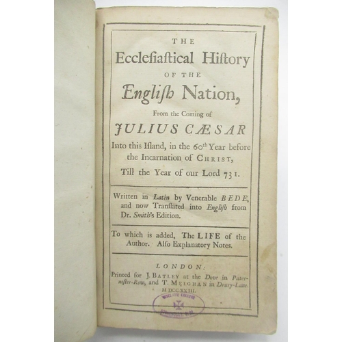 1324 - Bede, The Ecclesiastical History of the English Nation, Printed for J.Batley at the Dove in Paternos... 