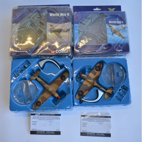 813 - 7 boxed 1/72 Corgi die-cast model aircraft. RAF/RN/Luftwaffe World War 2 includes AA31902 Spitfire V... 