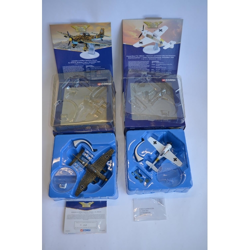 813 - 7 boxed 1/72 Corgi die-cast model aircraft. RAF/RN/Luftwaffe World War 2 includes AA31902 Spitfire V... 