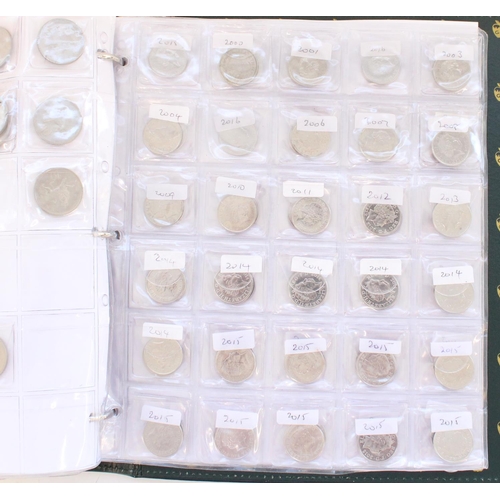 80 - Folder of collated GB decimal coinage, denoms. half penny through 20p, date range 1971 through 2016 ... 