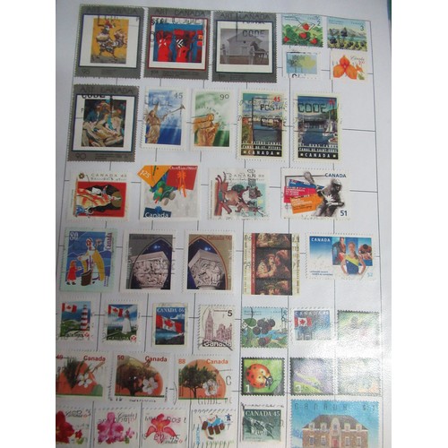 86 - World stamps postal used, in green file