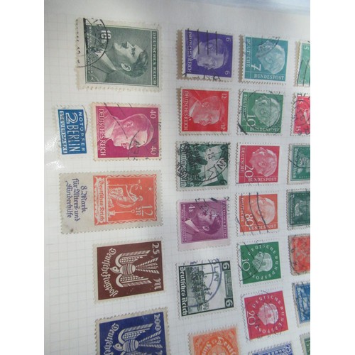 87 - World stamps postal used including Cuba, Ecuador, Greece, Japan etc, in black A4 lever arch file