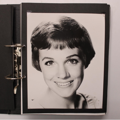 767 - Folder of Classic Hollywood movie screen stills and portrait photographs of actors and actresses c19... 