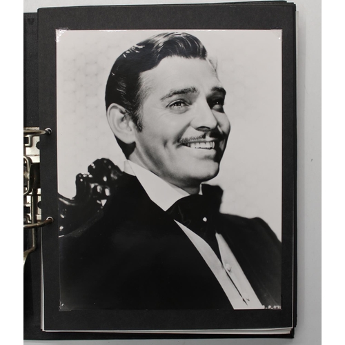 768 - Folder of Classic Hollywood movie screen stills and portrait photographs of actors and actresses c19... 