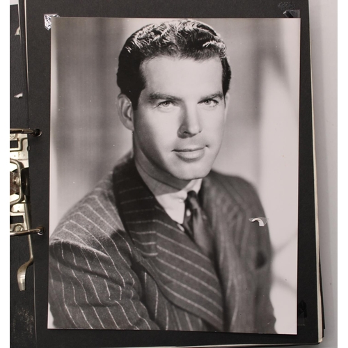 769 - Folder of Classic Hollywood movie screen stills and portrait photographs of actors and actresses c19... 