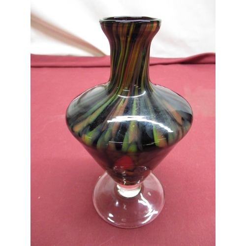 89 - Early C20th overlaid ruby Bohemian glass decanter, of conical design, lacking stopper, H30cm, late C... 