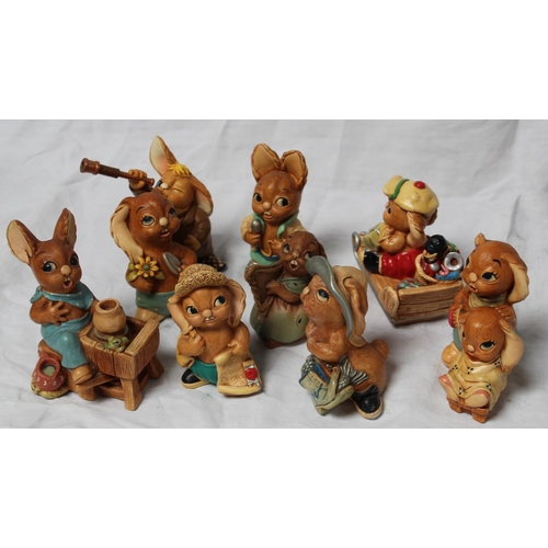 107 - Ten Pendelfin figures including Mike, Dandy, Bobby, etc (10)