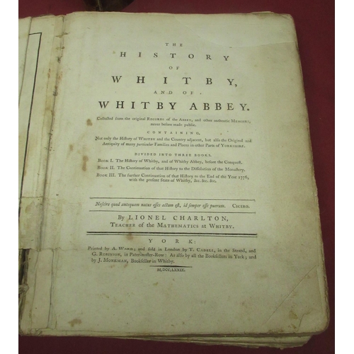 2075 - The Grange Goathland - Charlton (Lionel) The History of Whitby and of Whitby Abbey, York, 1779, half... 