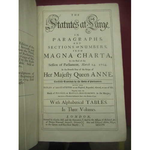 1303 - The Statutes at Large beginning with the Seventh and Eighth Years of the Reign of King William III a... 