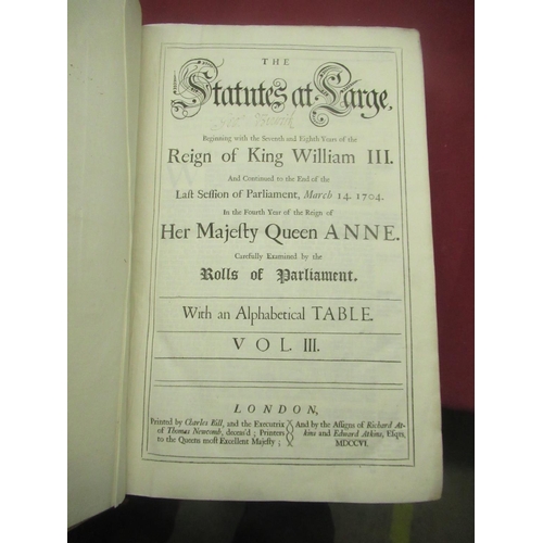 1303 - The Statutes at Large beginning with the Seventh and Eighth Years of the Reign of King William III a... 