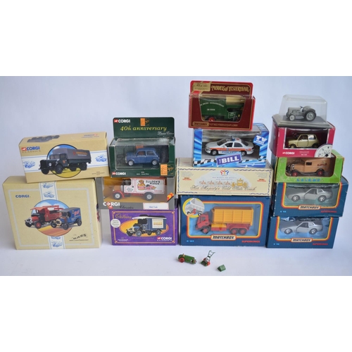 818 - A collection of die-cast vehicle models from Corgi, Matchbox, Elicor and Richmond Toys. Includes a l... 