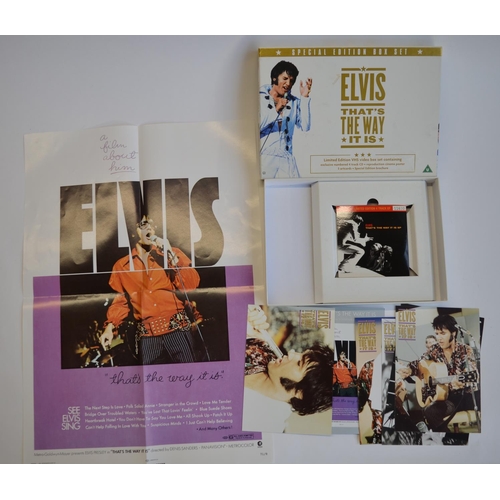 829 - A collection of Elvis Presley memorabilia including an almost complete set of DeAgostini 