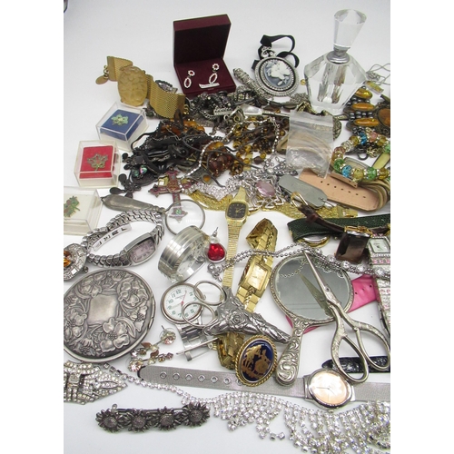 64 - Large collection of fashion watches including Citron, Figaro, Mezzo etc. and a collection of costume... 