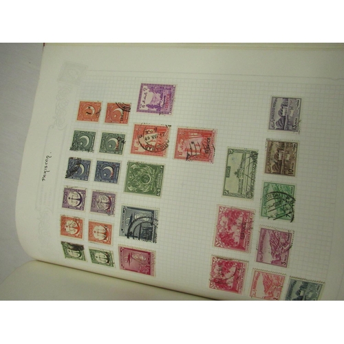 115 - Red Barclay Classic Stamp album containing world stamp including Nigeria, Rhodesia & Nyasaland, Sing... 